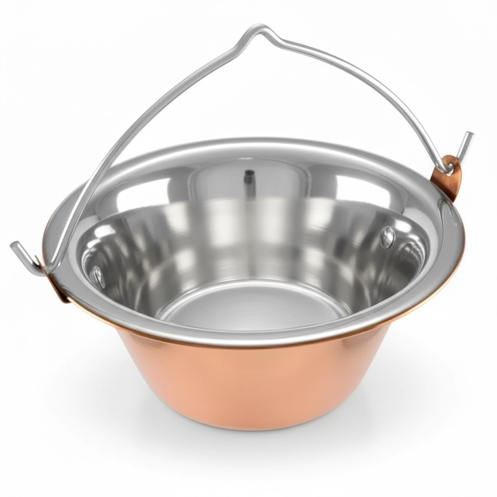 Nerezové mini kotlíky s medeným povrchom 12x